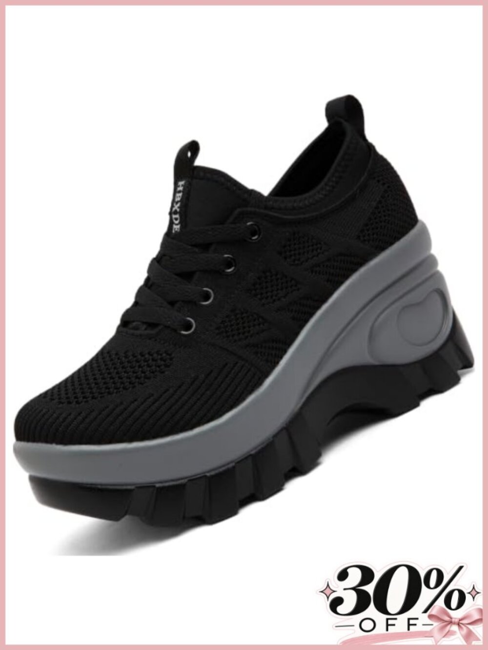 Chunky Platform Wedge Walking Shoes Breathable Knit Orthopedic Sneakers